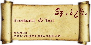 Szombati Ábel névjegykártya